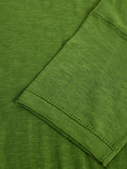 White Stuff Kate Linen Blend Tee Bright Green