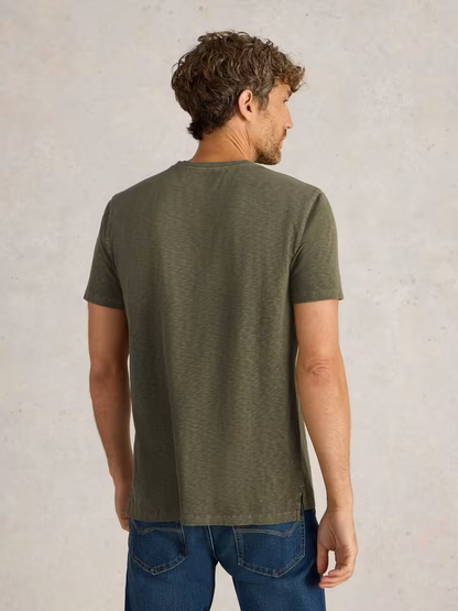 White Stuff Abersoch Short Sleeve Tee Khaki Green