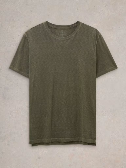 White Stuff Abersoch Short Sleeve Tee Khaki Green