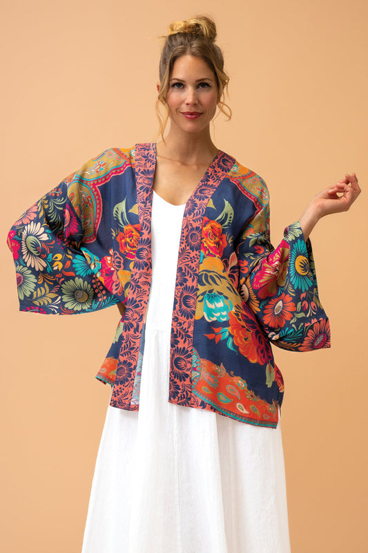 Powder Kimono Powder Clothing Powder Vintage Floral Kimono Jacket in Ink Calling all fashionistas!