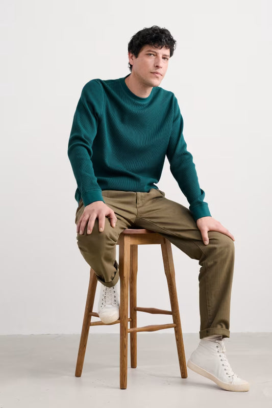 Seasalt Men's Jackline Waffle Jersey Top Kingfisher