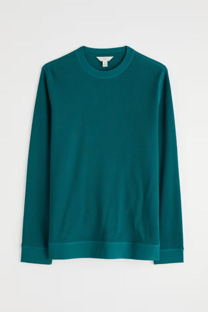 Seasalt Men's Jackline Waffle Jersey Top Kingfisher