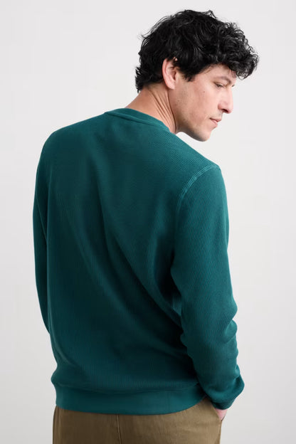 Seasalt Men's Jackline Waffle Jersey Top Kingfisher