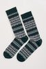 Seasalt Men's Bloomin Good Fair Isle Socks Harlyn Dark Lake