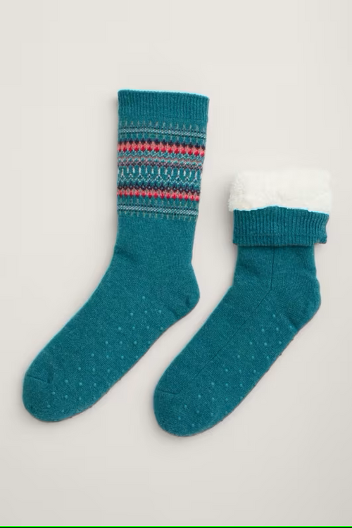 Seasalt Women's House Socks Spring Fair Lake Mix