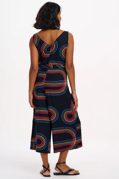 Sugarhill Brighton Lamiah Jumpsuit Black Retro Racer