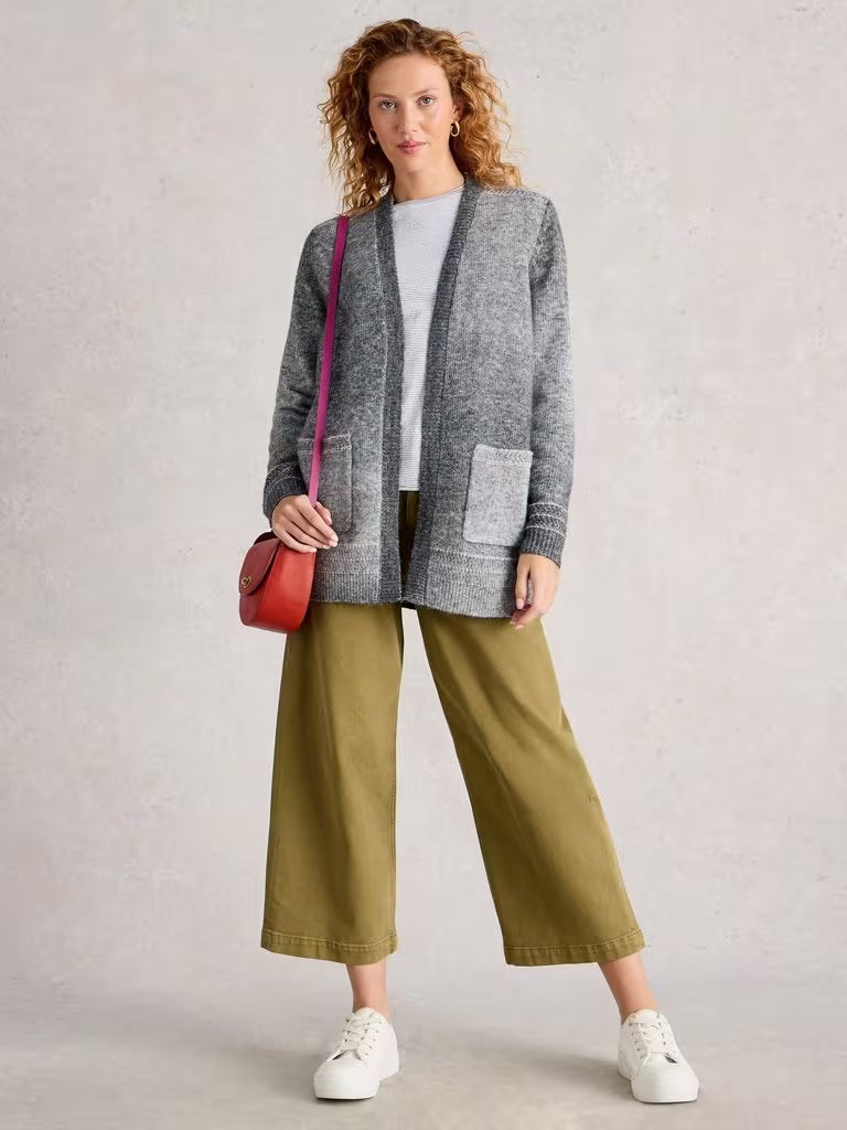 White Stuff Lilbet Cardi Grey Multi