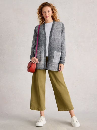 White Stuff Lilbet Cardi Grey Multi