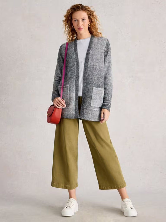 White Stuff Lilbet Cardi Grey Multi