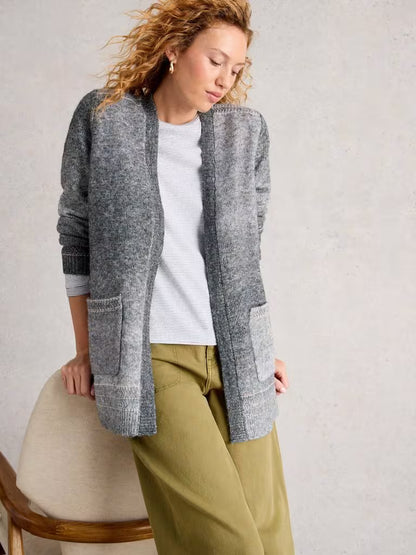 White Stuff Lilbet Cardi Grey Multi