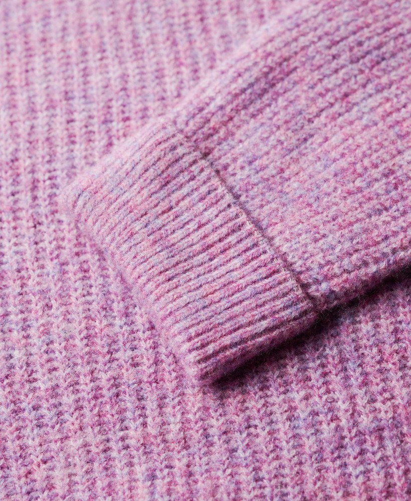 Superdry Brushed Crew Neck Jumper Lilac Pink Twist