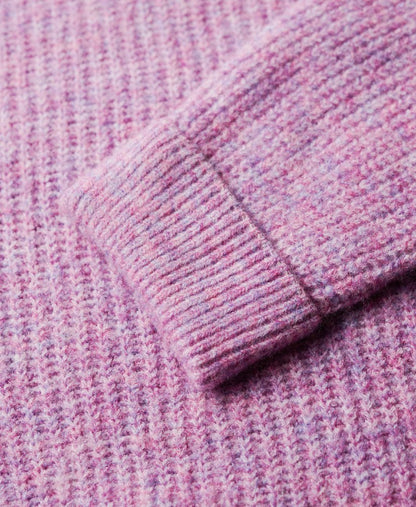 Superdry Brushed Crew Neck Jumper Lilac Pink Twist