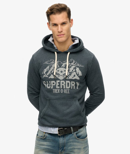 Superdry Lo-Fi Outdoor Mono Relaxed Hoodie Eclipse Navy Marl