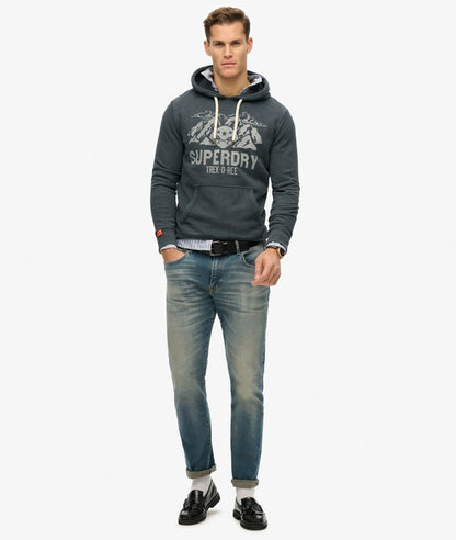 Superdry Lo-Fi Outdoor Mono Relaxed Hoodie Eclipse Navy Marl