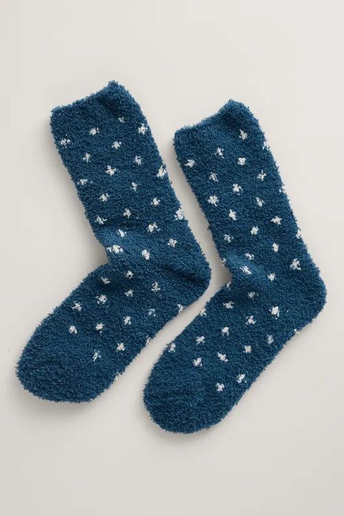 Seasalt Women's Short Fluffies Socks Confetti Dark Lugger