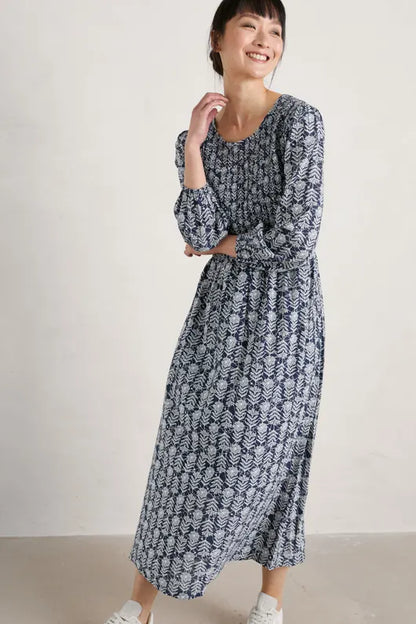 Seasalt Meadowsweet Dress Lace Stems Maritime - Size: 8