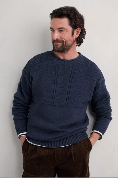 Seasalt clothing Seasalt Men's Forestay Knitted Jumper Maritime Mens Jumper 