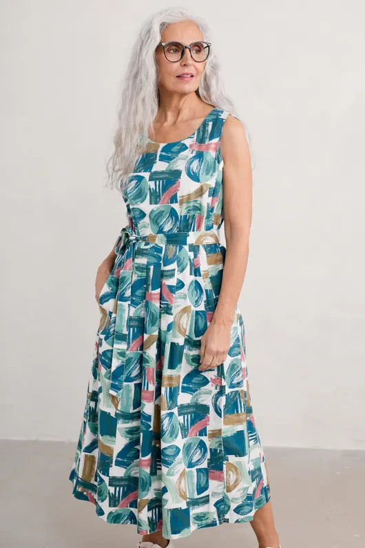 Belle Fit-and-flare Midi Dress Driftwood Marks Chalk Seasalt Clothing Summer Dress