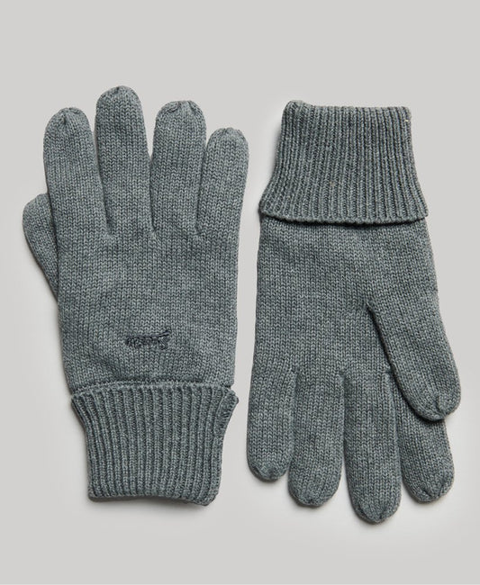 Mens Gloves Superdry Clothing Superdry Gloves Superdry Vintage Logo Gloves Rich Charcoal Marl