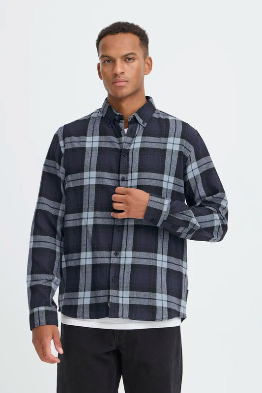 Blend Long Sleeved Checked Shirt Asmus Salute Blend Clothing Mens checked shirt Long Sleeved