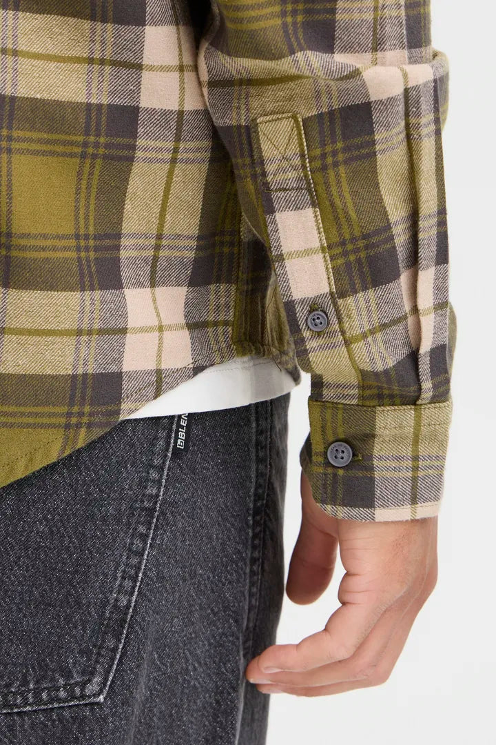 Blend Long Sleeved Checked Shirt Asmus Mayfly