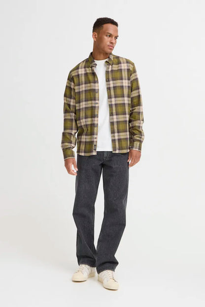 Blend Long Sleeved Checked Shirt Asmus Mayfly