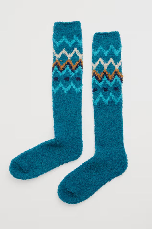 Seasalt Women's Long Fluffies Medlar Dark Eden Womens Socks Seasalt Socks
