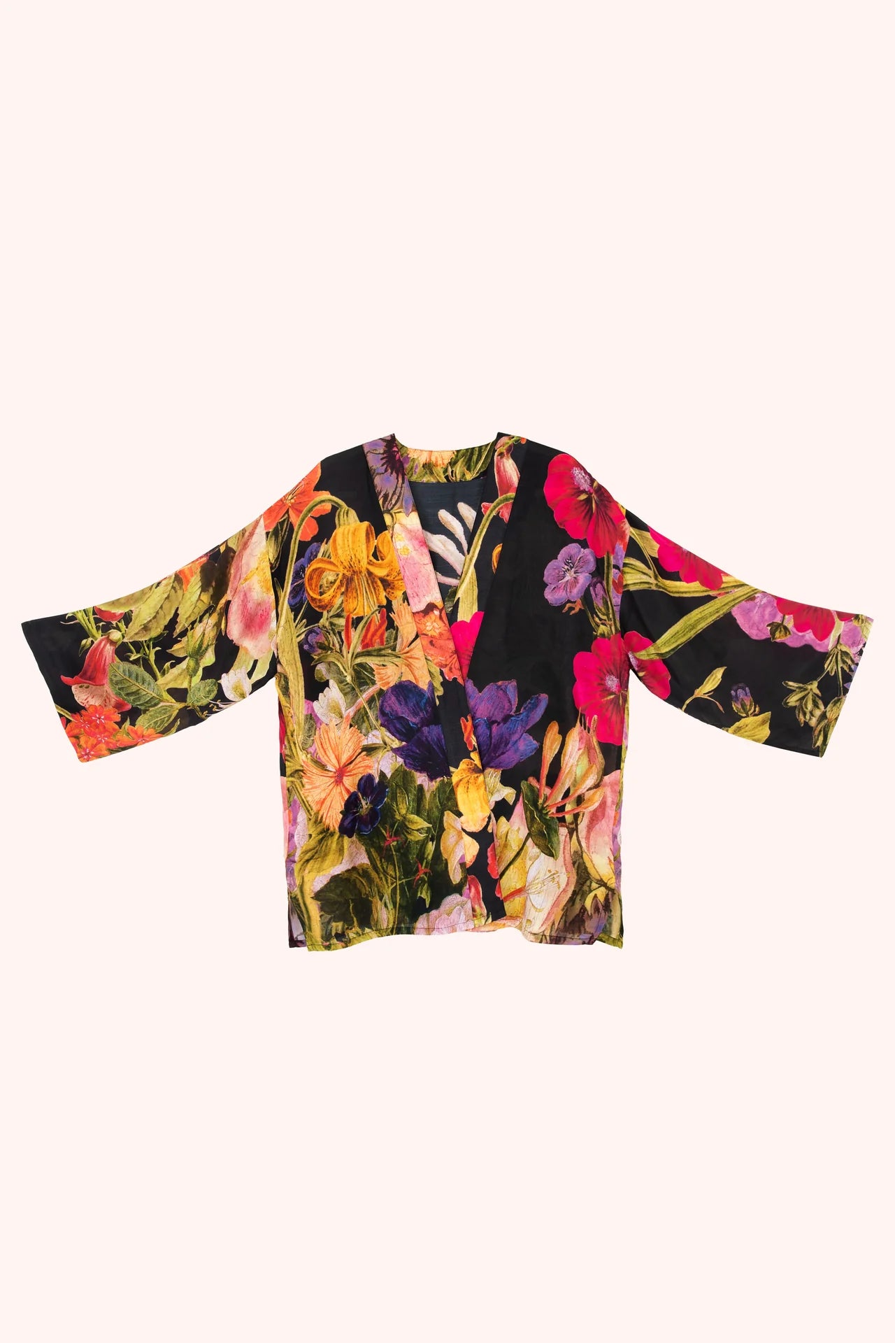 Powder Midnight Posy Mid-length Kimono