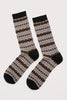 Seasalt Men's Bloomin Good Fair Isle Socks Minva Onyx