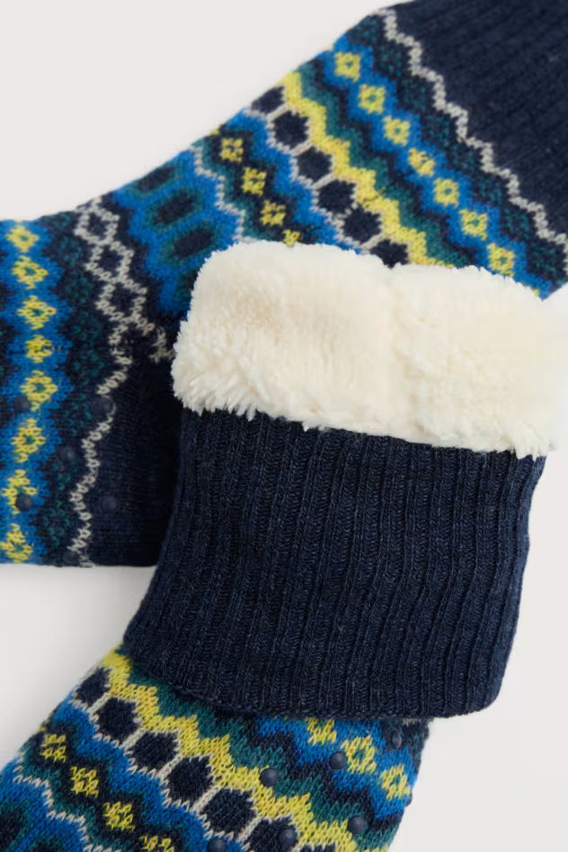 Seasalt Women's House Socks Modernist Teal Multi