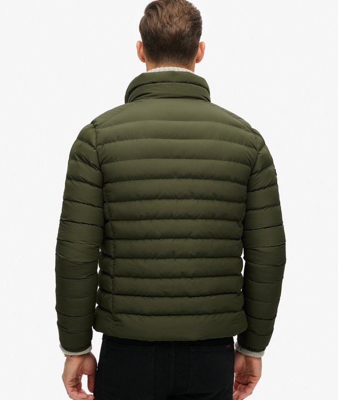 Superdry Fuji Printed Padded Jacket Dark Moss Green