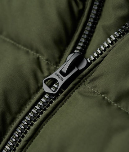 Superdry Fuji Printed Padded Jacket Dark Moss Green
