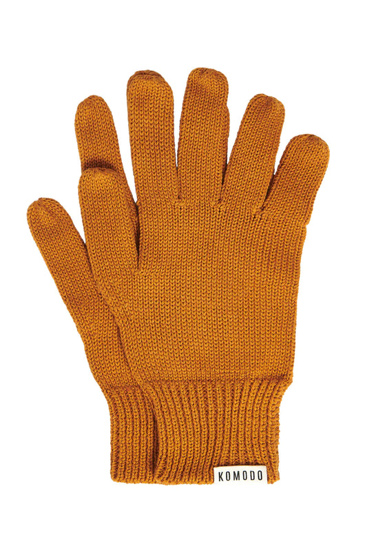 Komodo City Organic Cotton Gloves Mustard