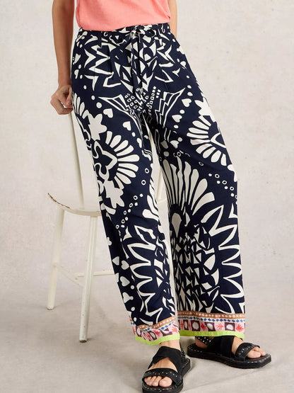 White Stuff Farah Wide Leg Trouser Navy