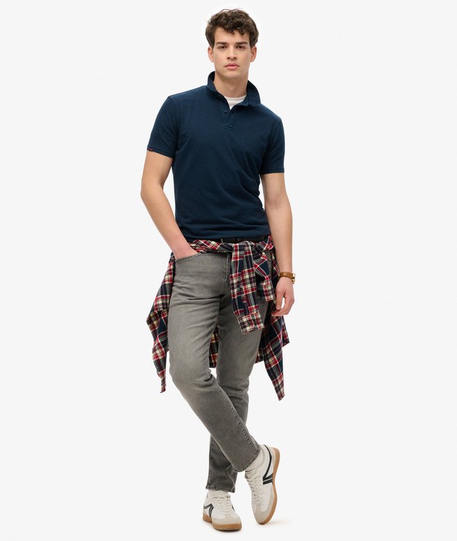 Superdry Essential Jersey Polo Top Eclipse Navy