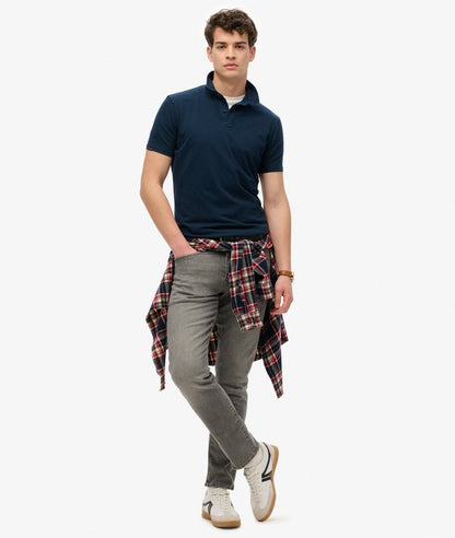 Superdry Essential Jersey Polo Top Eclipse Navy