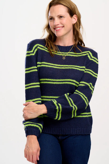 Sugarhill Brighton Essie Jumper Navy Double Stripe