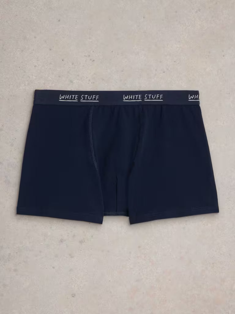 White Stuff Hove 2Pack Boxers Print Plain Navy
