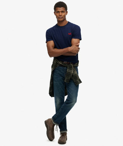 Superdry Organic Cotton Essential Logo T-Shirt Atlantic Navy