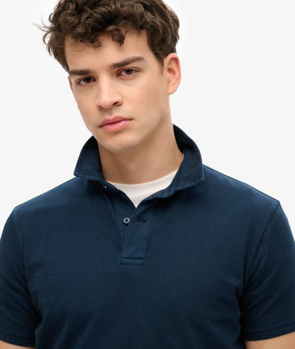 Superdry Essential Jersey Polo Top Eclipse Navy