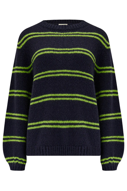 Sugarhill Brighton Essie Jumper Navy Double Stripe