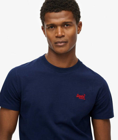 Superdry Organic Cotton Essential Logo T-Shirt Atlantic Navy