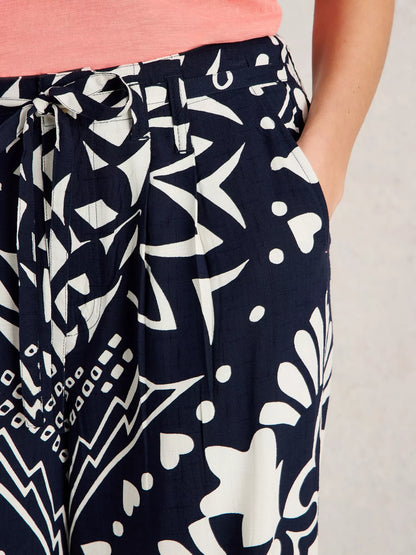 White Stuff Farah Wide Leg Trouser Navy