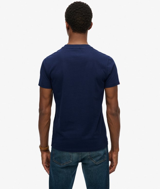 Superdry Organic Cotton Essential Logo T-Shirt Atlantic Navy