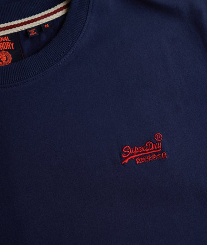 Superdry Organic Cotton Essential Logo T-Shirt Atlantic Navy