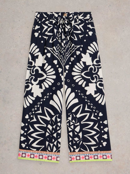 White Stuff Farah Wide Leg Trouser Navy