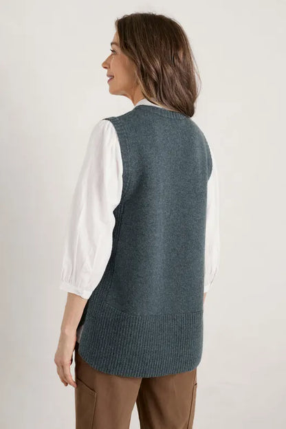 Seasalt Coupling Knitted Vest Light Nickel