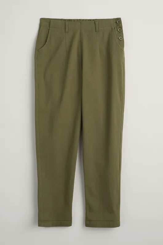 Seasalt Waterdance Trousers Light Olive - Size: 18