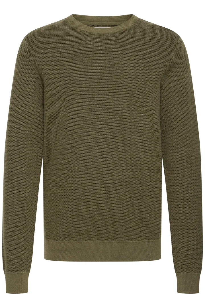 Blend Pullover Crew Knit Olive Night