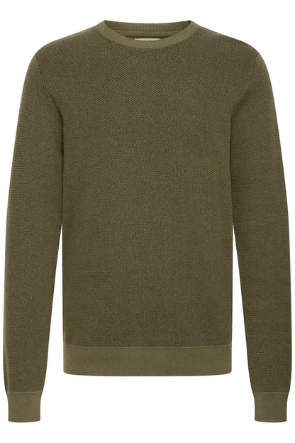 Blend Pullover Crew Knit Olive Night